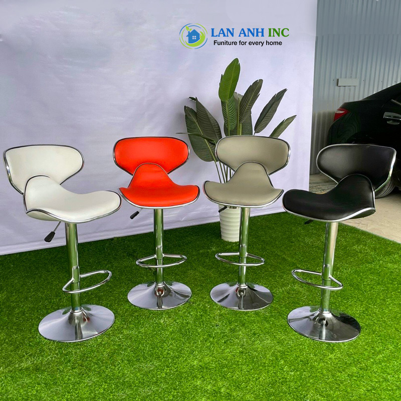 Ghế quầy bar cánh bướm mặt da nâng hạ cao cấp Ghế quầy bar cánh bướm mặt da nâng hạ cao cấp
