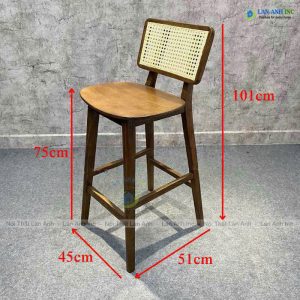 ghe quay bar go ash tua may LAB4016 1