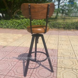 ghe quay bar xoay go chan sat mat dem LAB4017 4 1