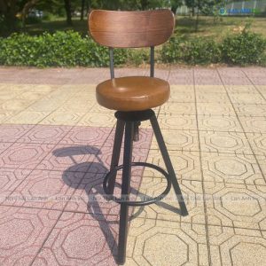 ghe quay bar xoay go chan sat mat dem LAB4017 6 1