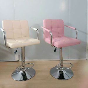 Ghế Quầy Bar Xoay Nâng Hạ Mặt Da Có Tay LABR11