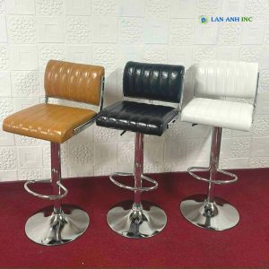 Ghế quầy bar mặt da xoay nâng hạ LADP30