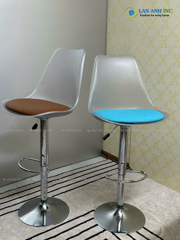 Ghế quầy bar xoay nâng hạ mặt nệm nhập khẩu LAB404