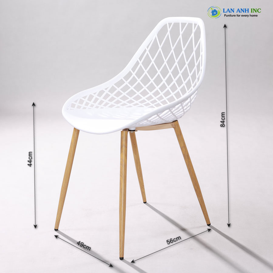 Kích thước ghế nhựa cao sơn tĩnh điện đẹp hiện đại LA4012 Kích thước ghế nhựa cao sơn tĩnh điện đẹp hiện đại LA4012