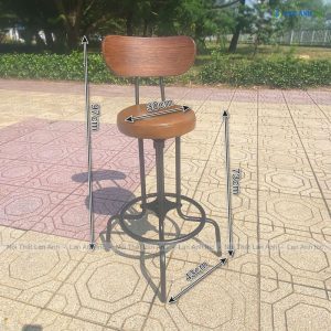 kich thuoc ghe quay bar xoay go chan sat mat dem LAB4017