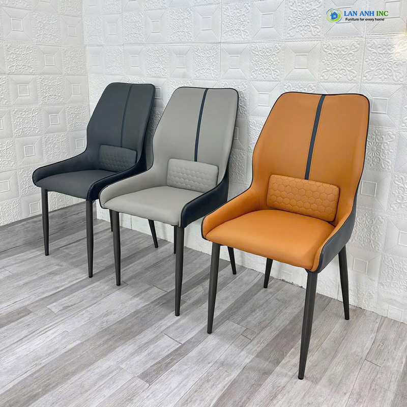 Ghế ăn bọc da chân sắt cao cấp đẹp hiện đại cho bàn ăn Veno Ghế ăn bọc da chân sắt cao cấp đẹp hiện đại cho bàn ăn Veno