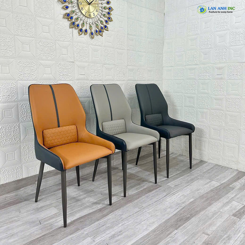 Ghế ăn bọc da chân sắt Veno Ghế ăn bọc da chân sắt Veno