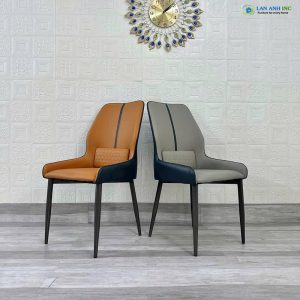 Ghế ăn bọc da chân sắt Veno