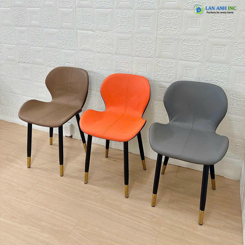 Ghế ăn bọc da chân sắt cao cấp đẹp hiện đại cho bàn ăn Pita LA61 Ghế ăn bọc da chân sắt cao cấp đẹp hiện đại cho bàn ăn Pita LA61