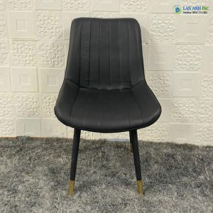 Alternative view of Ghế ăn, ghế cafe bọc da chân sắt Loft sọc LA28A