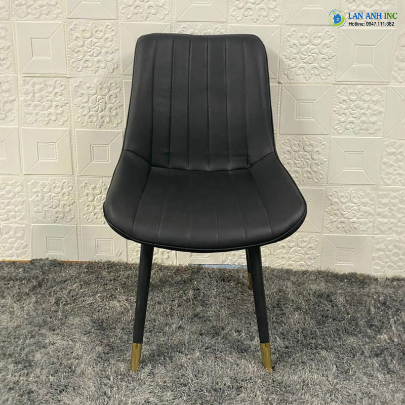 Ghế cafe, ghế ăn nhẹ, ghế tiếp khách văn phòng bọc da chân sắt cao cấp Loft LA28A màu đen Ghế cafe, ghế ăn nhẹ, ghế tiếp khách văn phòng bọc da chân sắt cao cấp Loft LA28A màu đen
