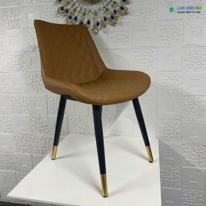 Ghế cafe, ghế ăn nhẹ, ghế tiếp khách bọc da chân sắt Loft trám LA28AA