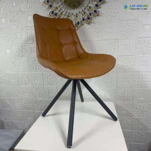 Ghế cafe, ghế ăn bọc da chân sắt xoay LA28A2