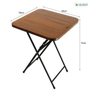 Bộ bàn cafe 4 ghế xếp chân sắt cao có nệm BBCF11 Ban cafe xep gon mini patio