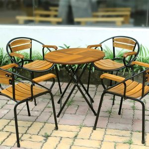 Bo ban cafe moon mini nan go co tay chan sat 3