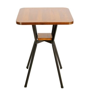 Bàn cafe gỗ vuông ngoài trời chân sắt cao đẹp giá rẻ LAPX12