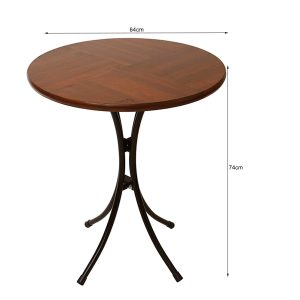 Bàn cafe tròn gỗ chân sắt cao sơn tĩnh điện LAPX17