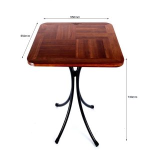 Bộ bàn cafe ngoài trời 2 ghế gỗ chân sắt cao BBCF12 ban cafe vuong go chan sat cao lapx14 1