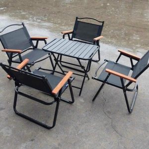 Alternative view of Bộ bàn ghế cafe sắt 4 ghế xếp gọn ngoài trời đẹp giá rẻ BBGX02