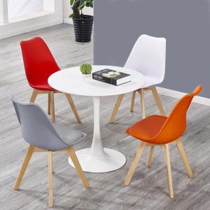 Alternative view of Bộ bàn tulip tròn 4 ghế eames nệm BBA18