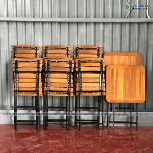 bo ban cafe cao 2 ghe xep gon go chan sat BBCF32 8