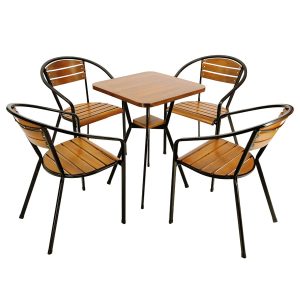 Bộ bàn ghế cafe ngoài trời 4 ghế đẹp BBCF02