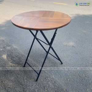 bo ban cafe tron xep gon cao 2 ghe go chan sat BBCF31 3