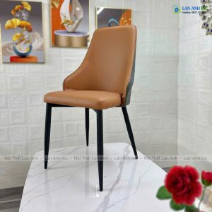 Ghế ăn, ghế cafe bọc da chân sắt hiện đại Dining LA60