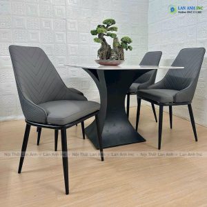 Alternative view of Ghế ăn, ghế cafe bọc da chân sắt cao cấp Sandy LA67