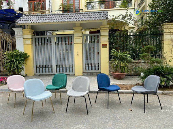 Ghế ăn bọc nỉ nhung chân sắt Gubi-LA29B với 5 màu hiện đại hồng, xanh ruby, xanh dương, xám nhạt, xám đậm. Ghế ăn bọc nỉ nhung chân sắt Gubi-LA29B với 5 màu hiện đại hồng, xanh ruby, xanh dương, xám nhạt, xám đậm.