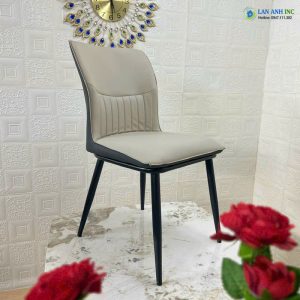 Alternative view of Ghế ăn, ghế cafe bọc da chân sắt Willow LA74