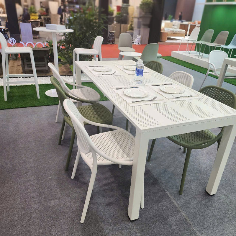 Bộ bàn ăn BBCF98 ngoài trời 6 ghế nhựa cao cấp