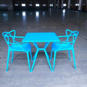 Bộ bàn ghế cafe nhựa vuông 2 ghế hiện đại BBCF110