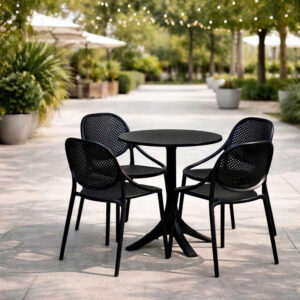 Alternative view of Bộ bàn ghế cafe nhựa đúc nguyên khối BBCF118