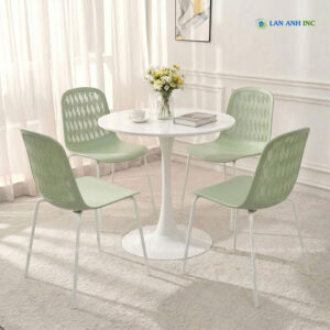 Bộ bàn ghế cafe hiện đại BBCF106 bo ban ghe caf mat nhua chan sat dep BBCF178 8