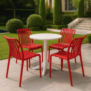 Alternative view of Bộ bàn ghế cafe nhựa đúc hiện đại BBCF113