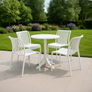 Bộ bàn ghế cafe nhựa đúc hiện đại BBCF113