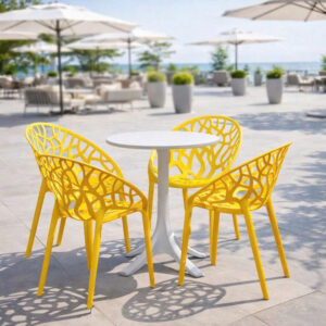 Alternative view of Bộ bàn ghế cafe nhựa đúc ngoài trời BBCF112