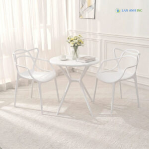 Alternative view of Bộ bàn cafe 2 ghế nhựa đúc hiện đại BBCF109
