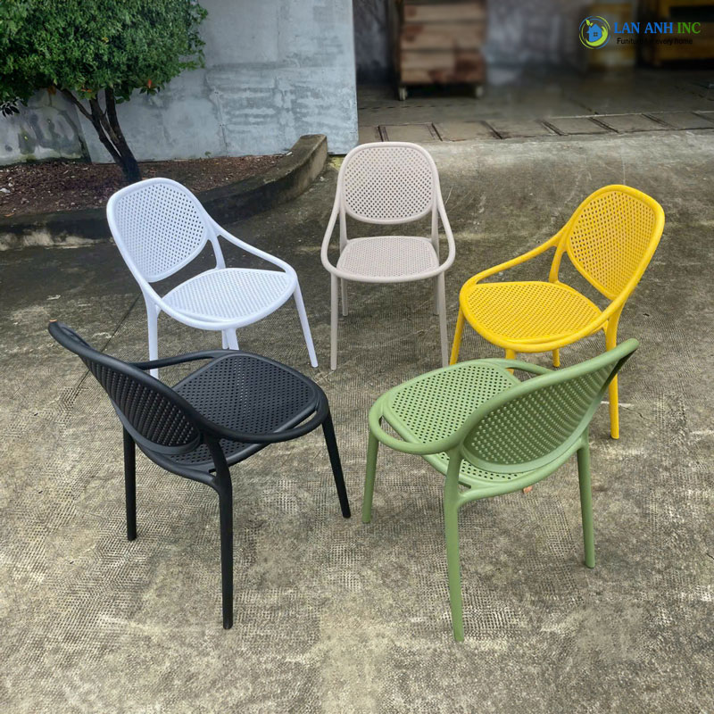 Ghế nhựa đúc nguyên khối cafe nhà hàng bàn ăn đẹp hiện đại LA3060