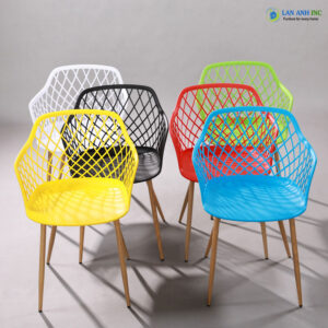 ghe nhua chan sat cafe nha hang ban an LA3014 1