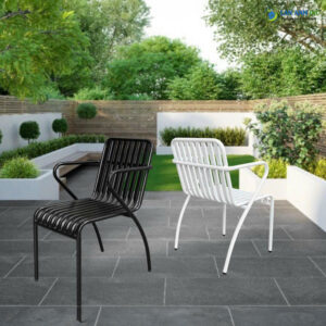 Ghế cafe, ghế ăn sắt có tay sơn tĩnh điện LASK20