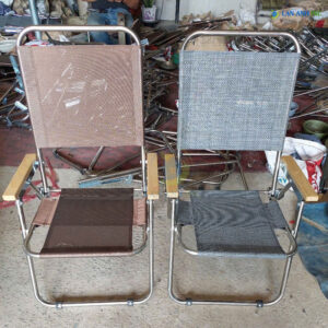 ghe xep cafe inox vai luoi tay go GXT255 8