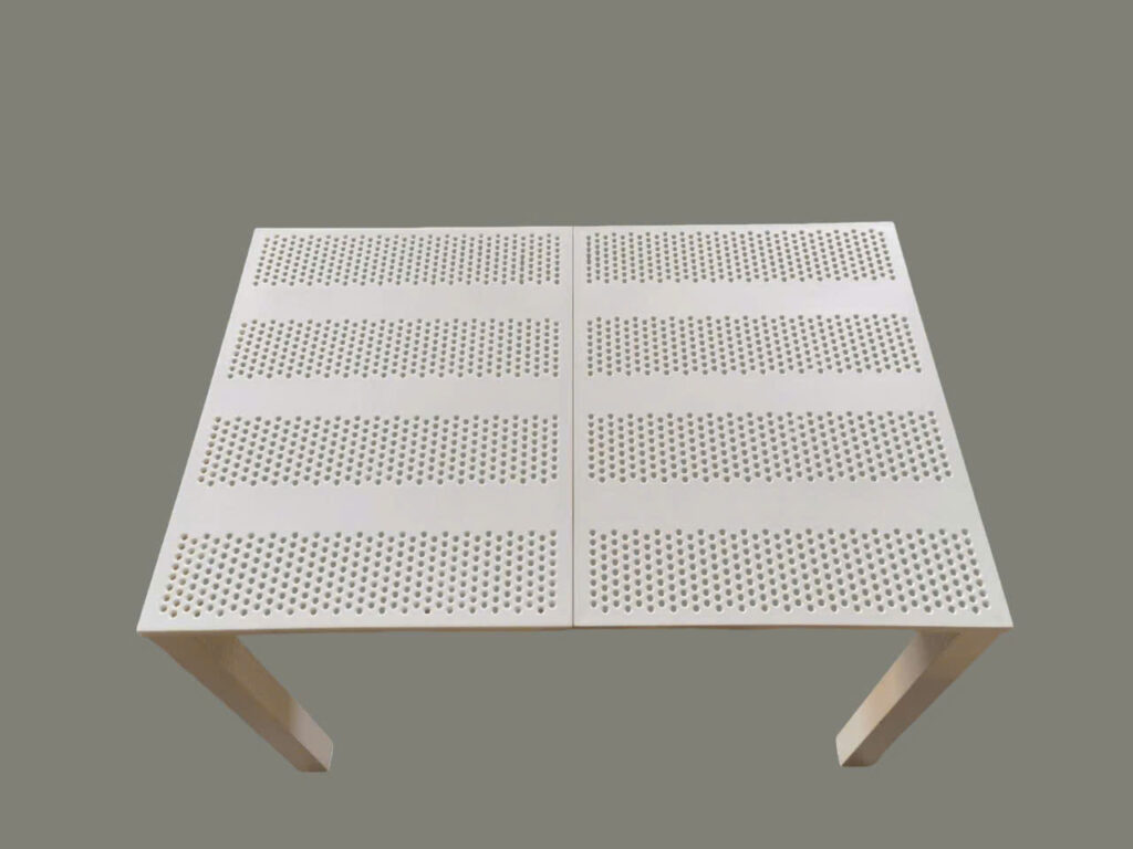 Bàn ăn mặt nhựa khung sắt đẹp hiện đại.