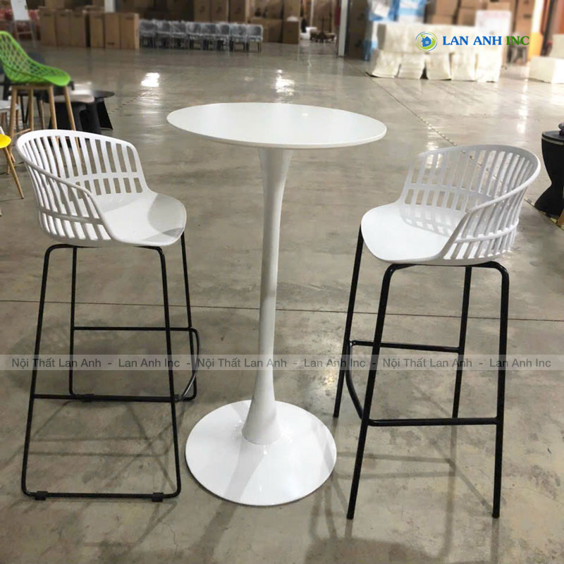 Bàn bar tulip mặt gỗ chân sắt nhập khẩu đẹp hiện đại Bàn bar tulip mặt gỗ chân sắt nhập khẩu đẹp hiện đại