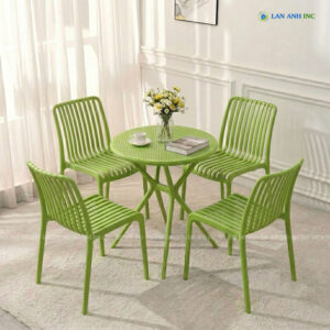 Bộ bàn ghế cafe nhựa đúc hiện đại BBCF119 bo ban ghe cafe nhua tron 4 ghe nhua duc dep BBCF147 14