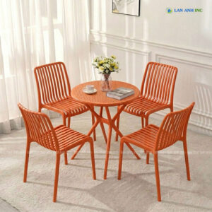 Bộ bàn ghế cafe nhựa đúc hiện đại BBCF119 bo ban ghe cafe nhua tron 4 ghe nhua duc dep BBCF147 15