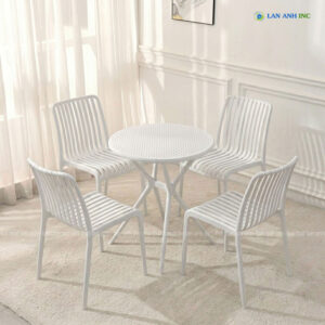 Bộ bàn ghế cafe nhựa đúc hiện đại BBCF119 bo ban ghe cafe nhua tron 4 ghe nhua duc dep BBCF147 7